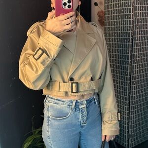 Zara cropped trench coat